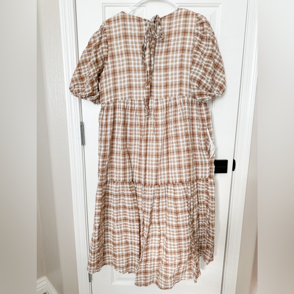 English Factory Plaid Midi Women’s Dress - Size Large - Picture 4 of 11